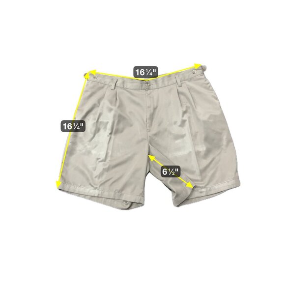 Dockers Mens Khaki Pleated Front Microfiber Polyester Shorts Sz 40 - Picture 6 of 9